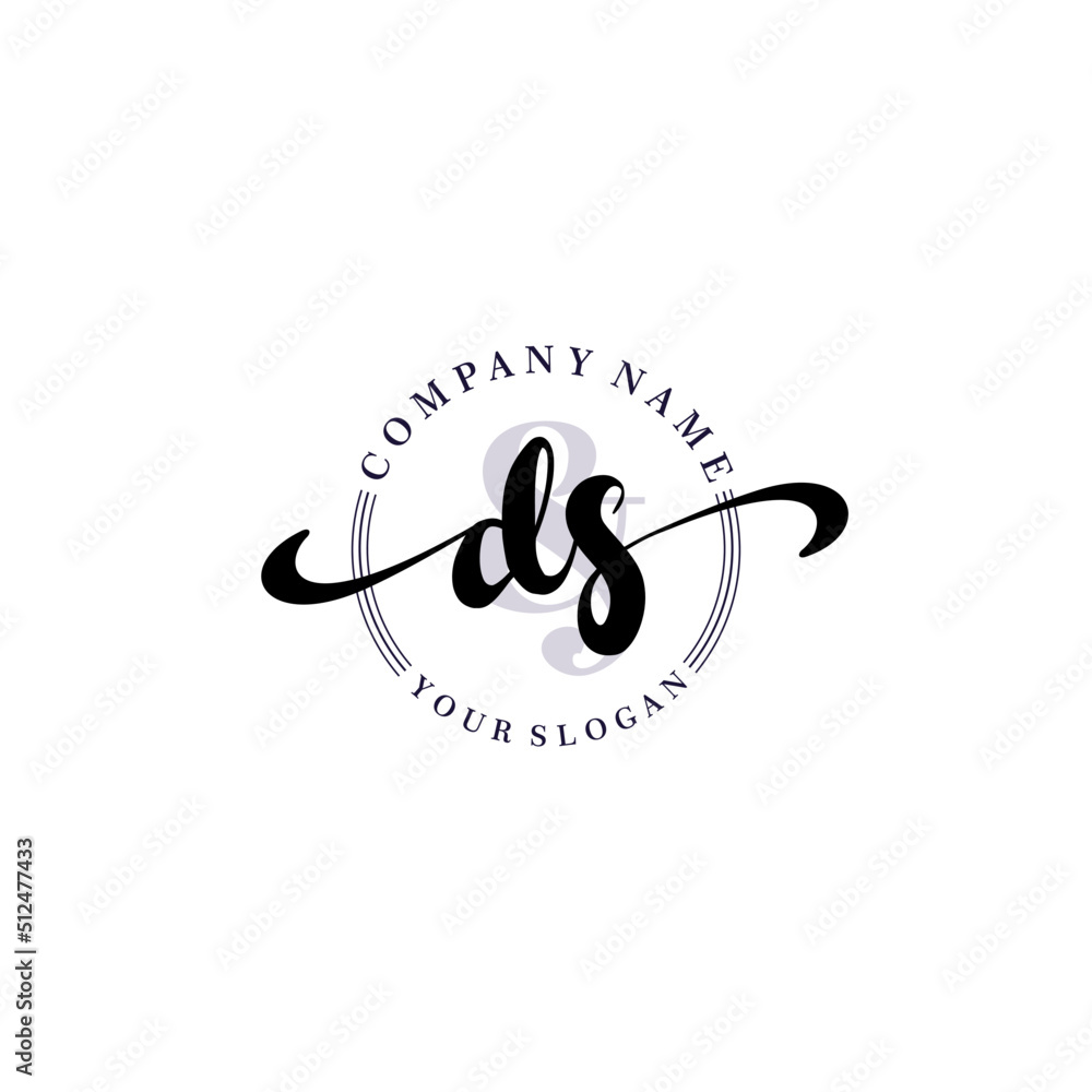 DS Initial handwriting logo vector. Hand lettering for designs. DS Initial handwriting logo vector. Hand lettering for designs.