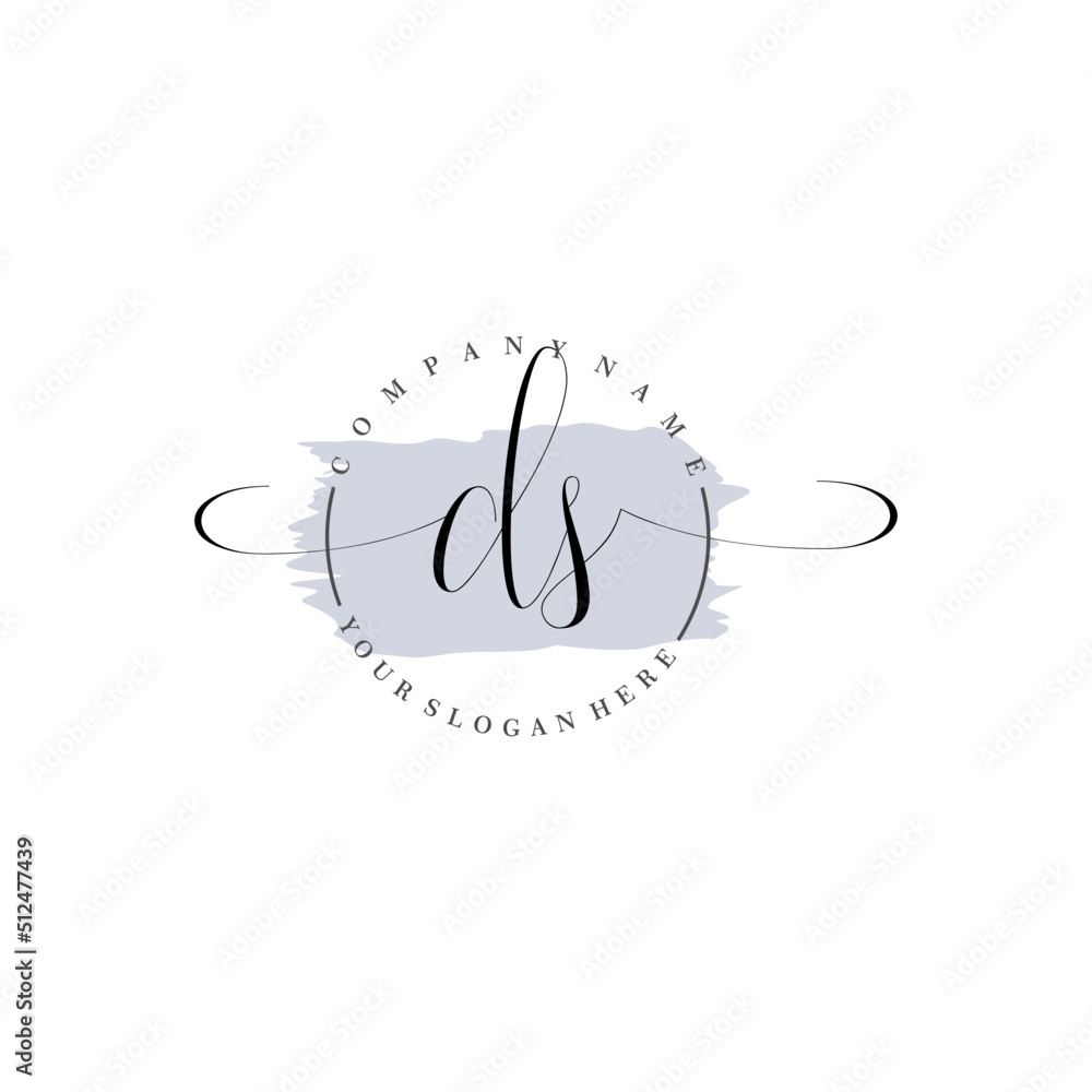 DS Initial handwriting logo vector. Hand lettering for designs. DS Initial handwriting logo vector. Hand lettering for designs.