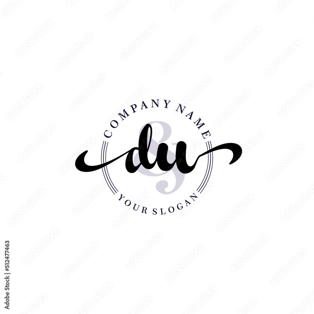 DU Initial handwriting logo vector. Hand lettering for designs. DU Initial handwriting logo vector. Hand lettering for designs.