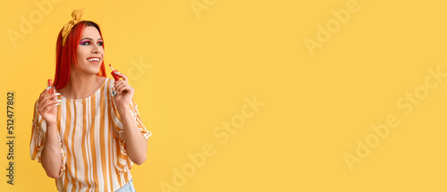 Stylish transgender woman a...