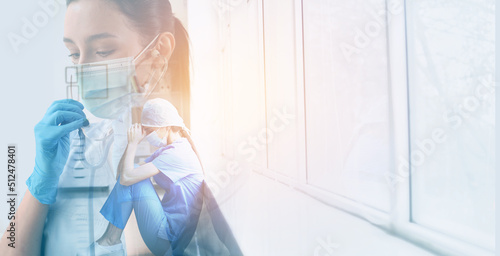 Double exposure of young do...