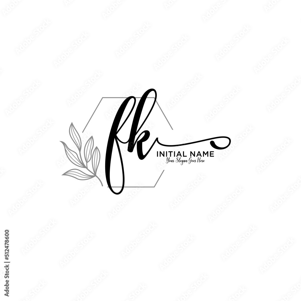 Letter FK, Beauty and fashion logo design vector, Beautiful logotype collection Letter FK, Beauty and fashion logo design vector, Beautiful logotype collection