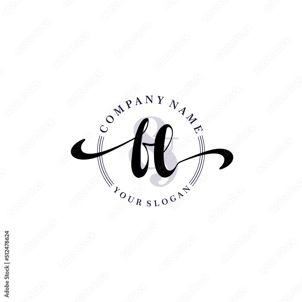 FL Initial handwriting logo vector. Hand lettering for designs. FL Initial handwriting logo vector. Hand lettering for designs.