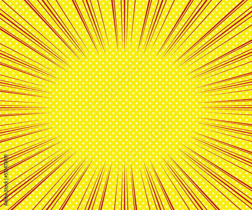 集中線 効果線の背景イラスト素材 ベクター 漫画 アメコミ