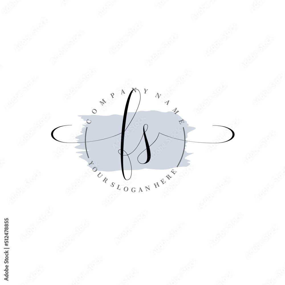 FS Initial handwriting logo vector. Hand lettering for designs. FS Initial handwriting logo vector. Hand lettering for designs.