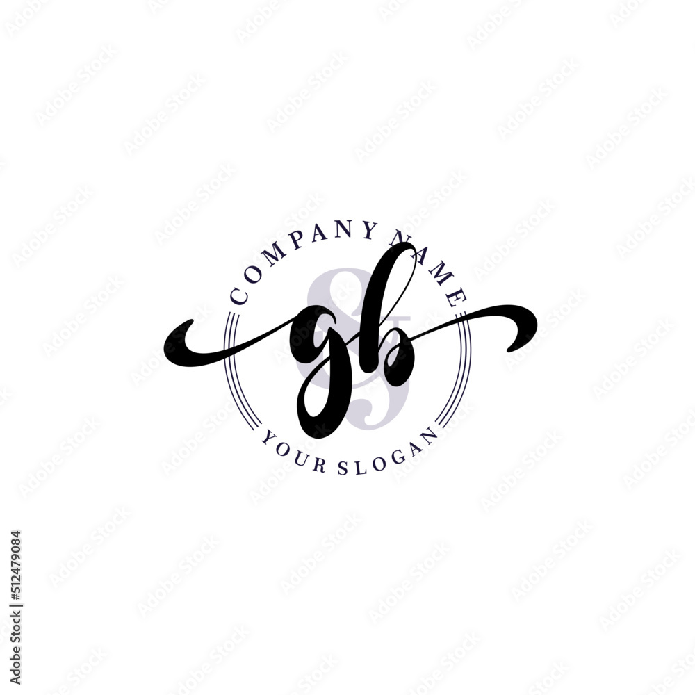 GB Initial handwriting logo vector. Hand lettering for designs. GB Initial handwriting logo vector. Hand lettering for designs.