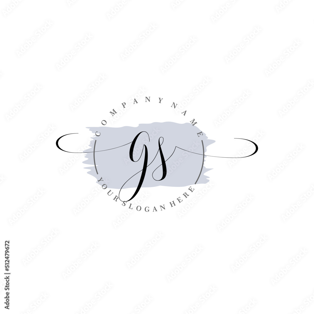 GS Initial handwriting logo vector. Hand lettering for designs. GS Initial handwriting logo vector. Hand lettering for designs.