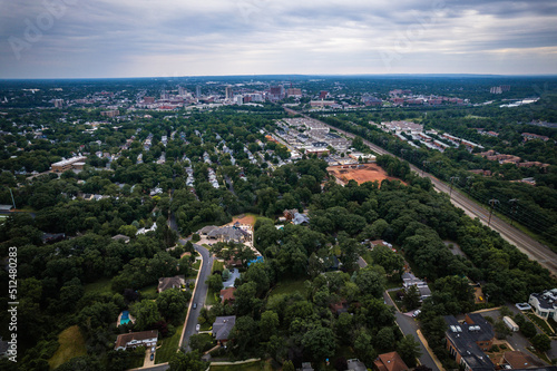 Aerial Drone of Homes in Edison New Jersey 