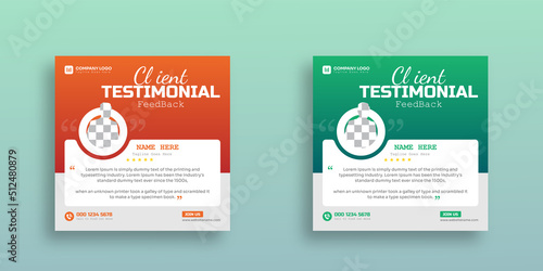 Feedback customer testimonial social media Instagram post template