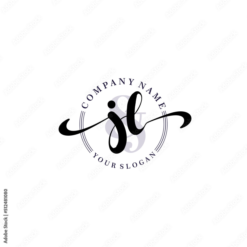 JL Initial handwriting logo vector. Hand lettering for designs. JL Initial handwriting logo vector. Hand lettering for designs.