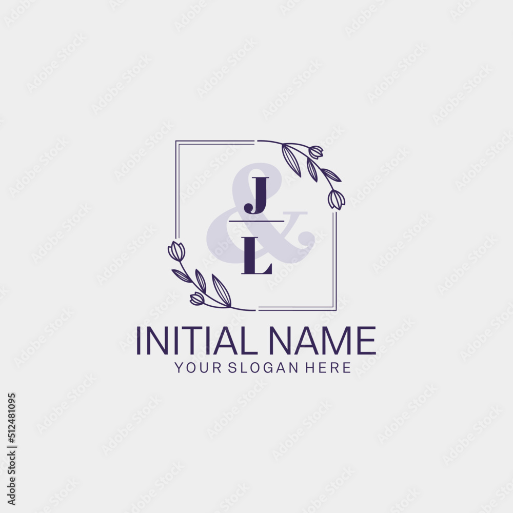 Initial letter JL beauty handwriting logo vector Initial letter JL beauty handwriting logo vector