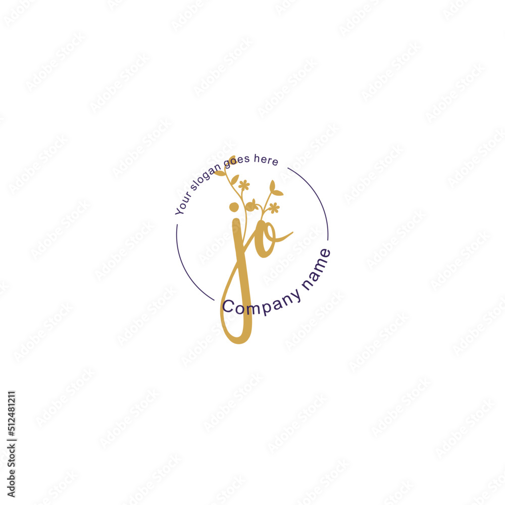 Initial letter JO beauty handwriting logo vector Initial letter JO beauty handwriting logo vector