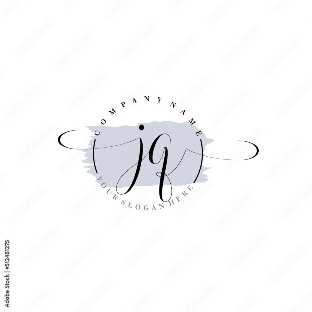 JQ Initial handwriting logo vector. Hand lettering for designs. JQ Initial handwriting logo vector. Hand lettering for designs.