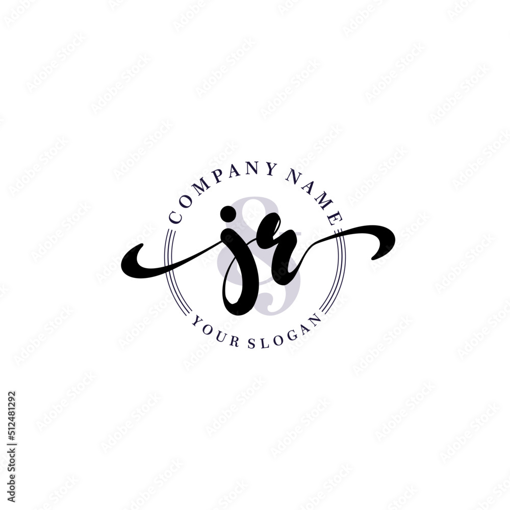 JR Initial handwriting logo vector. Hand lettering for designs. JR Initial handwriting logo vector. Hand lettering for designs.