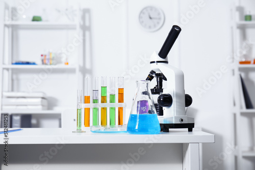 Modern microscope and chemi...