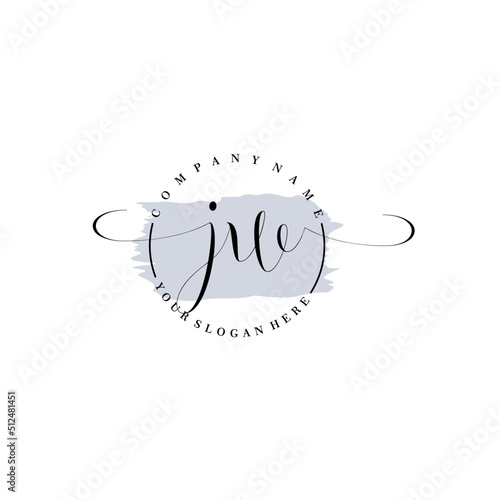 JW Initial handwriting logo vector. Hand lettering for designs.