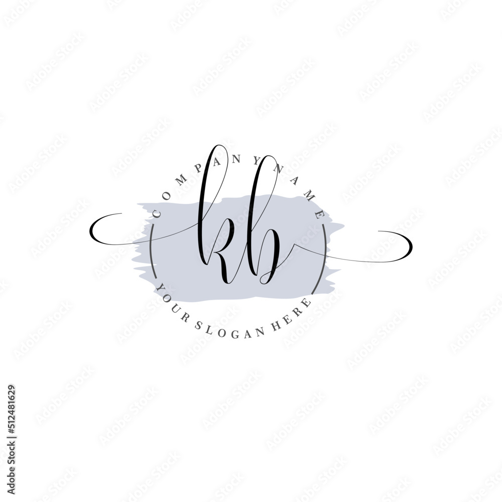 Initial letter KB beauty handwriting logo vector Initial letter KB beauty handwriting logo vector