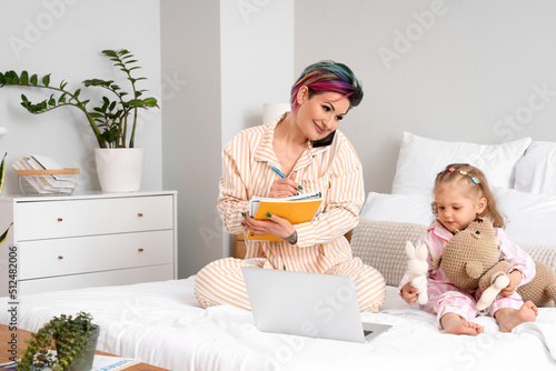 Little girl with toy and he...