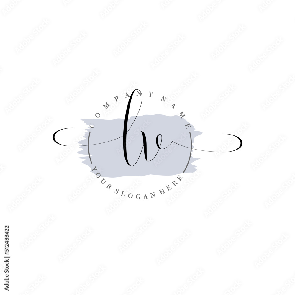 LV Initial handwriting logo vector. Hand lettering for designs. LV Initial handwriting logo vector. Hand lettering for designs.