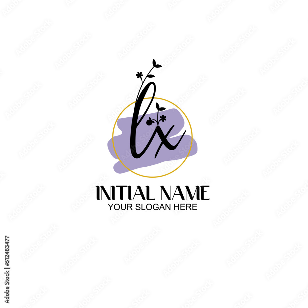 Initial letter LX beauty handwriting logo vector Initial letter LX beauty handwriting logo vector