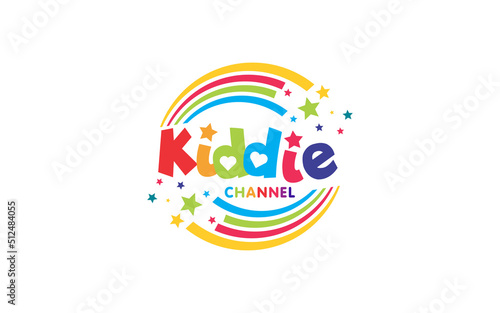 Illustration graphic vector of kiddie school elementary colour full vector logo design template