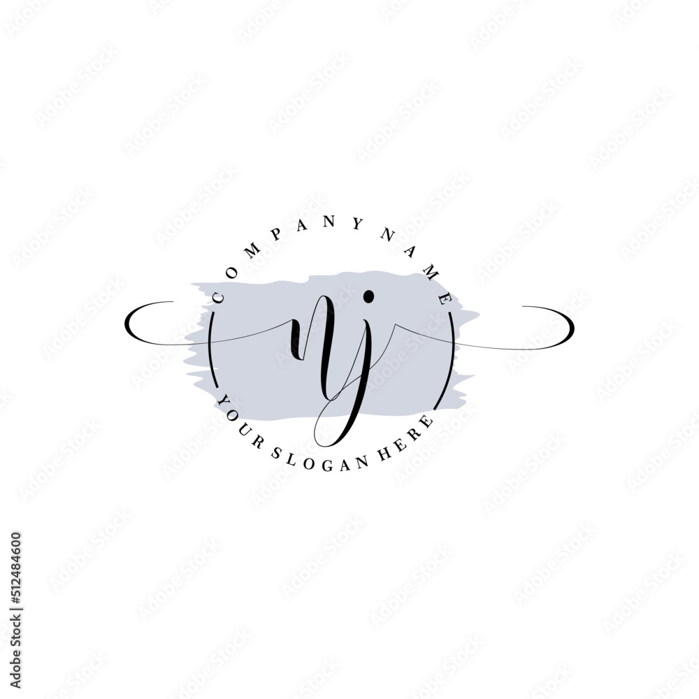 NJ Initial handwriting logo vector. Hand lettering for designs. NJ Initial handwriting logo vector. Hand lettering for designs.