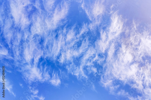 Blue Sky and white cloud white background.