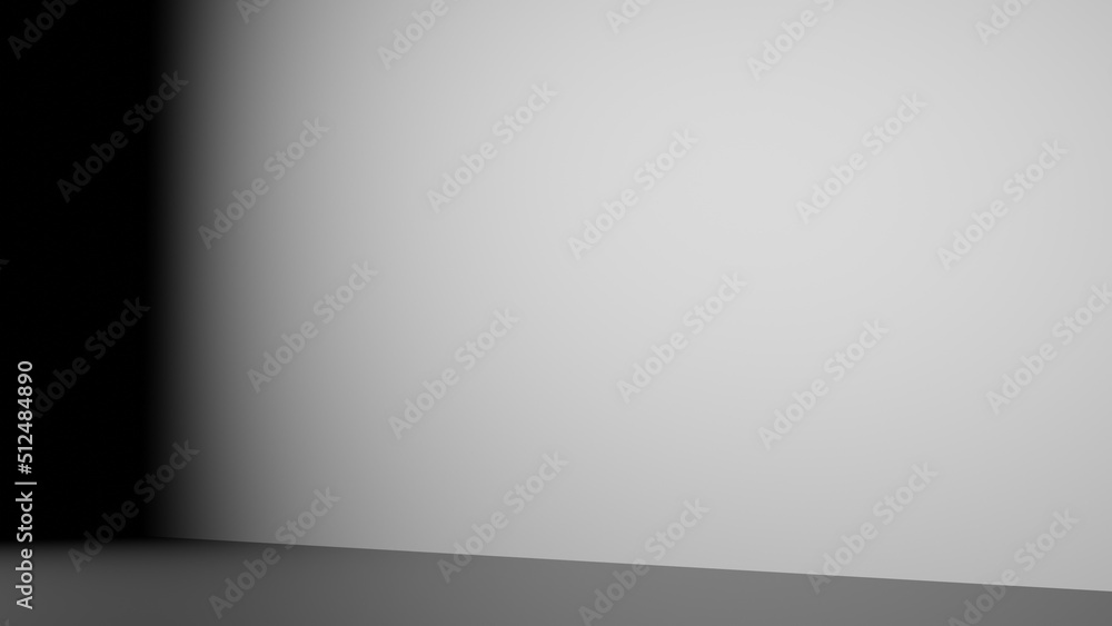 Space with lateral light projecting in gray room Space with lateral light projecting in gray room