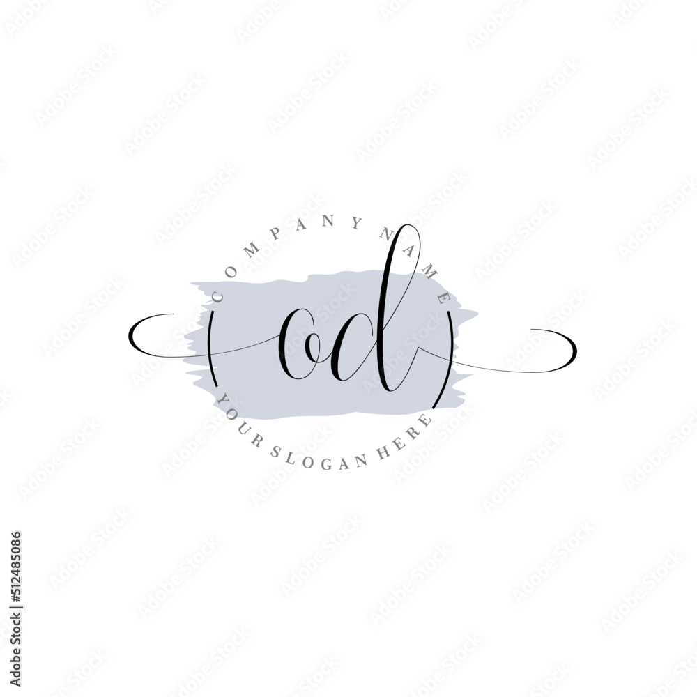OD Initial handwriting logo vector. Hand lettering for designs. OD Initial handwriting logo vector. Hand lettering for designs.