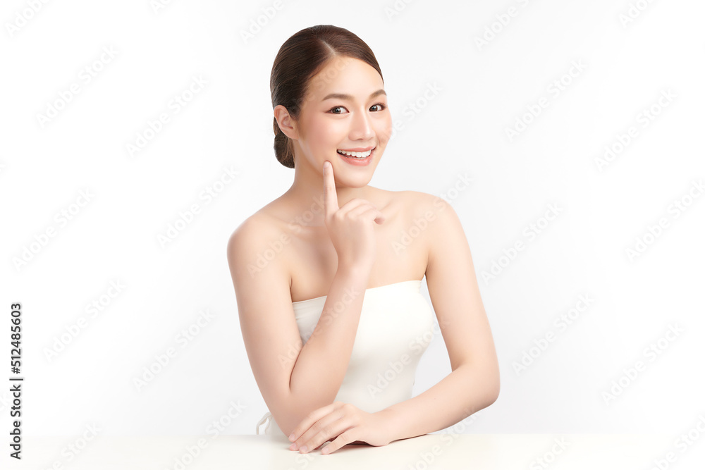 Beautiful young asian woman with clean fresh skin on white background, Face care, Facial treatment, Cosmetology, beauty and spa, Asian women portrait. Beautiful young asian woman with clean fresh skin on white background, Face care, Facial treatment, Cosmetology, beauty and spa, Asian women portrait.