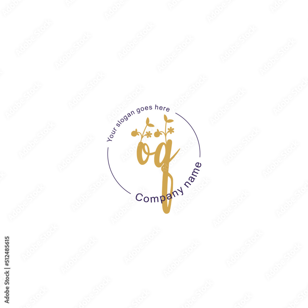 Initial letter OQ beauty handwriting logo vector Initial letter OQ beauty handwriting logo vector