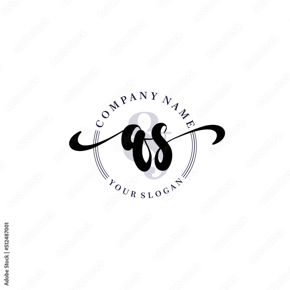 QS Initial handwriting logo vector. Hand lettering for designs. QS Initial handwriting logo vector. Hand lettering for designs.