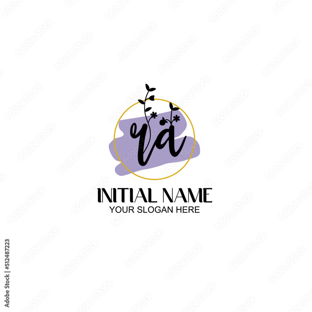 Initial letter RA beauty handwriting logo vector Initial letter RA beauty handwriting logo vector