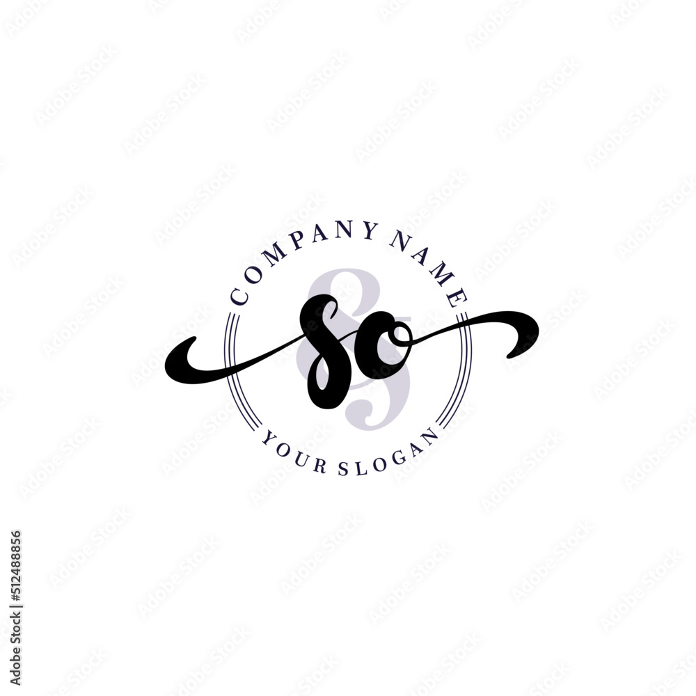 SO Initial handwriting logo vector. Hand lettering for designs. SO Initial handwriting logo vector. Hand lettering for designs.