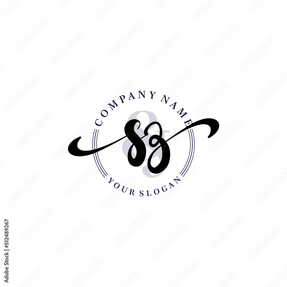 SZ Initial handwriting logo vector. Hand lettering for designs. SZ Initial handwriting logo vector. Hand lettering for designs.