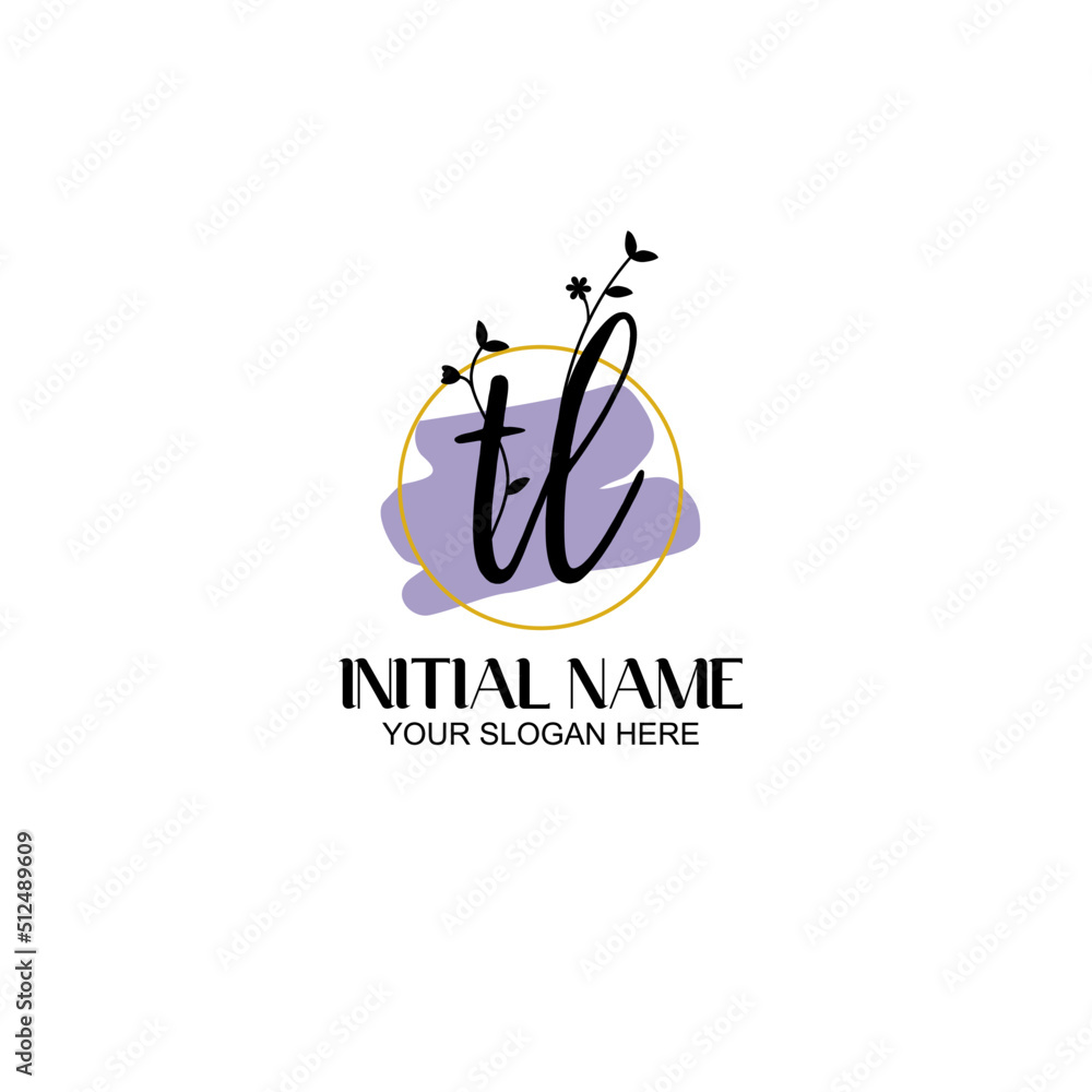 Initial letter TL beauty handwriting logo vector Initial letter TL beauty handwriting logo vector