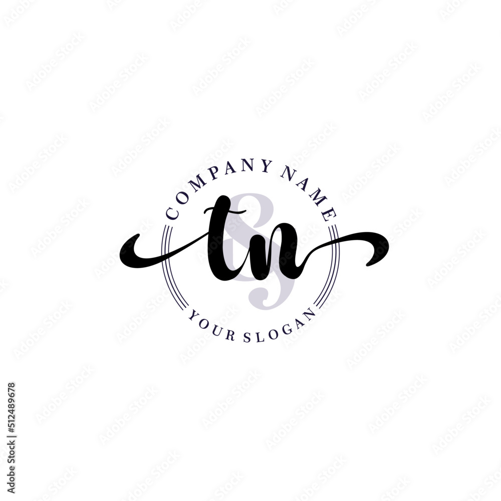 TN Initial handwriting logo vector. Hand lettering for designs. TN Initial handwriting logo vector. Hand lettering for designs.