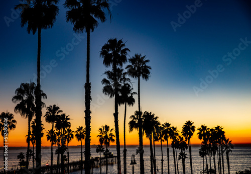 sunset over the beach