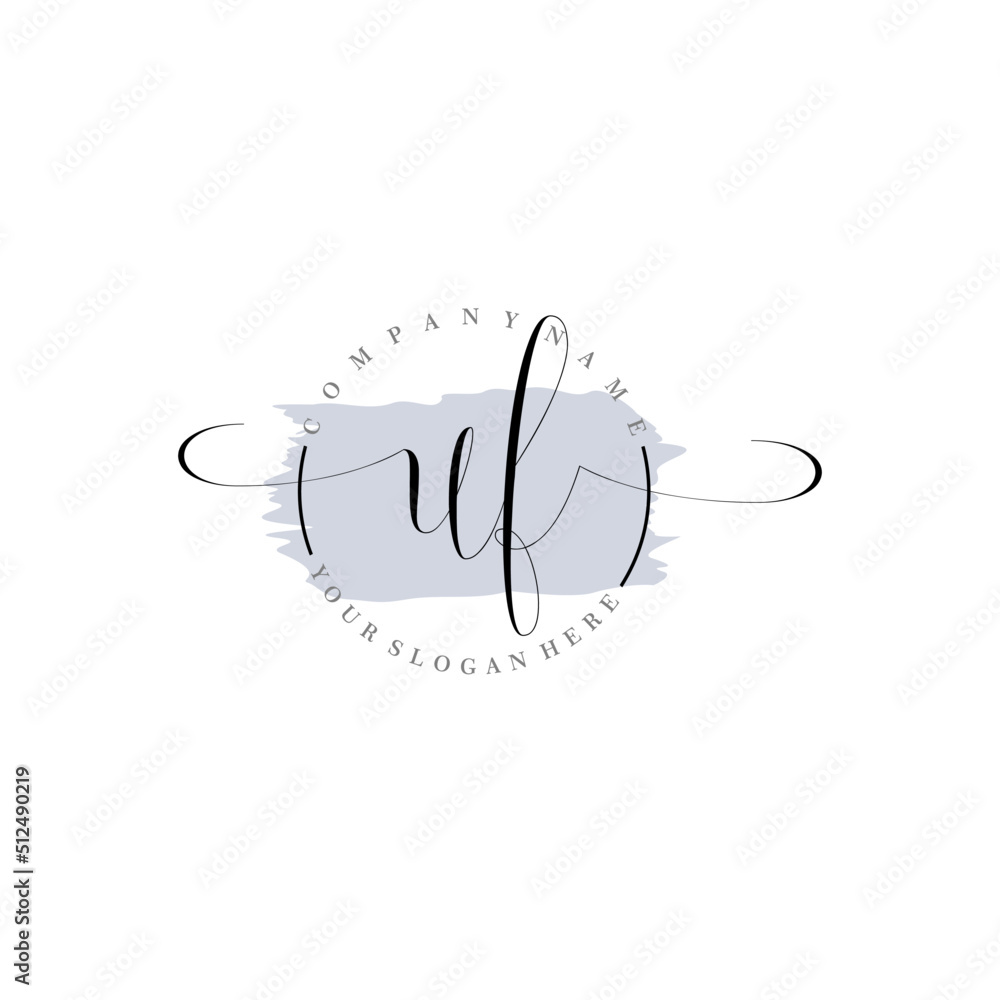 UF Initial handwriting logo vector. Hand lettering for designs. UF Initial handwriting logo vector. Hand lettering for designs.