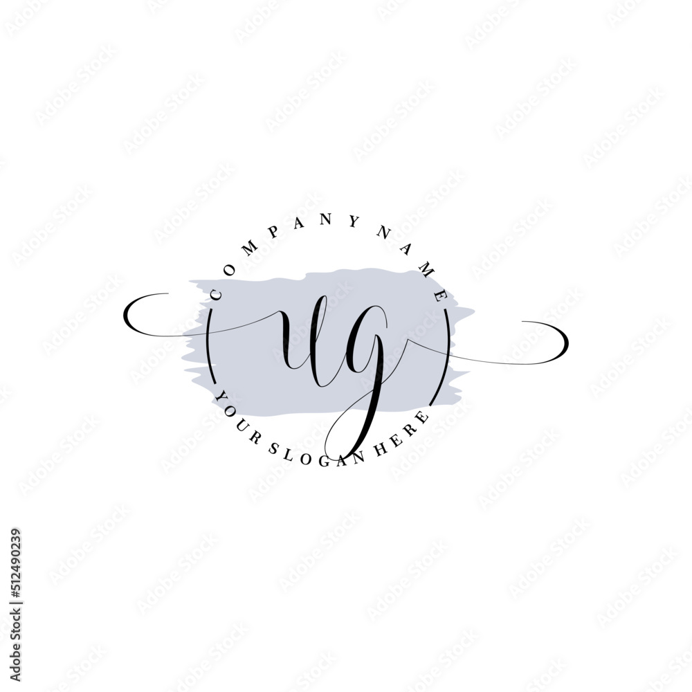 UG Initial handwriting logo vector. Hand lettering for designs. UG Initial handwriting logo vector. Hand lettering for designs.