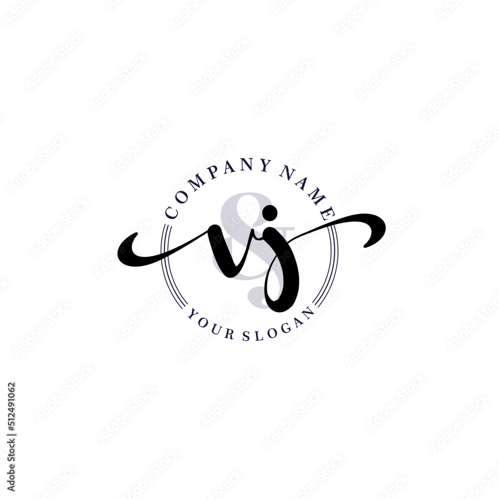 VJ Initial handwriting logo vector. Hand lettering for designs. VJ Initial handwriting logo vector. Hand lettering for designs.