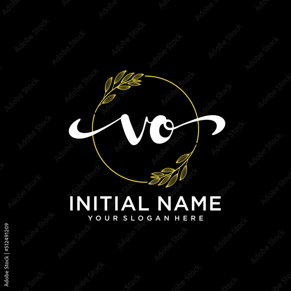 VO Initial handwriting logo vector. Hand lettering for designs. VO Initial handwriting logo vector. Hand lettering for designs.