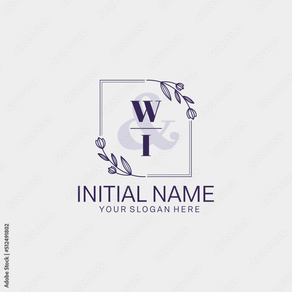 WI Initial handwriting logo vector. Hand lettering for designs. WI Initial handwriting logo vector. Hand lettering for designs.