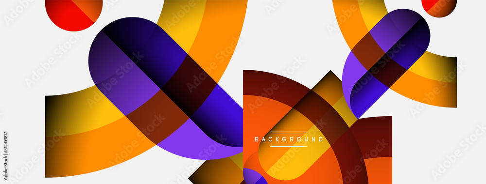 Geometric abstract background. Round shapes, circles, lines composition for wallpaper banner background or landing page Geometric abstract background. Round shapes, circles, lines composition for wallpaper banner background or landing page