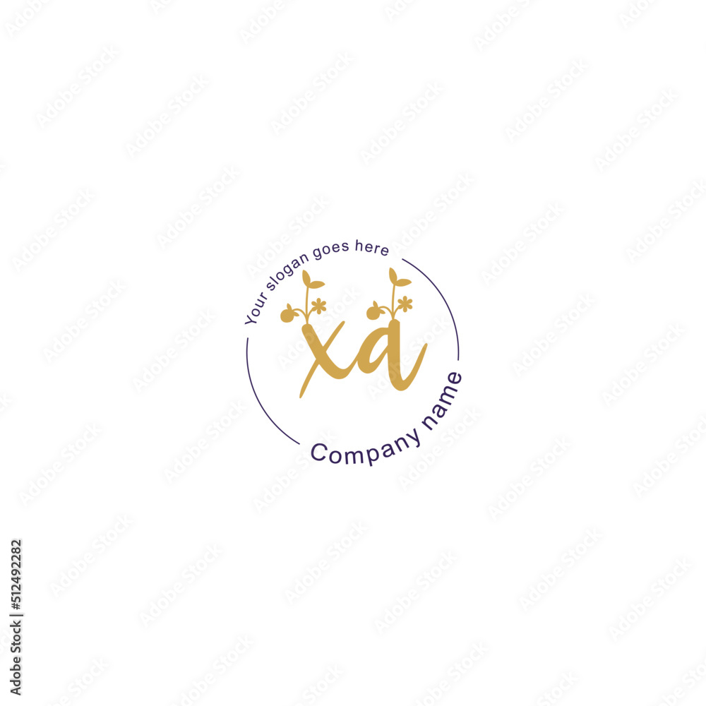 Initial letter XA beauty handwriting logo vector Initial letter XA beauty handwriting logo vector