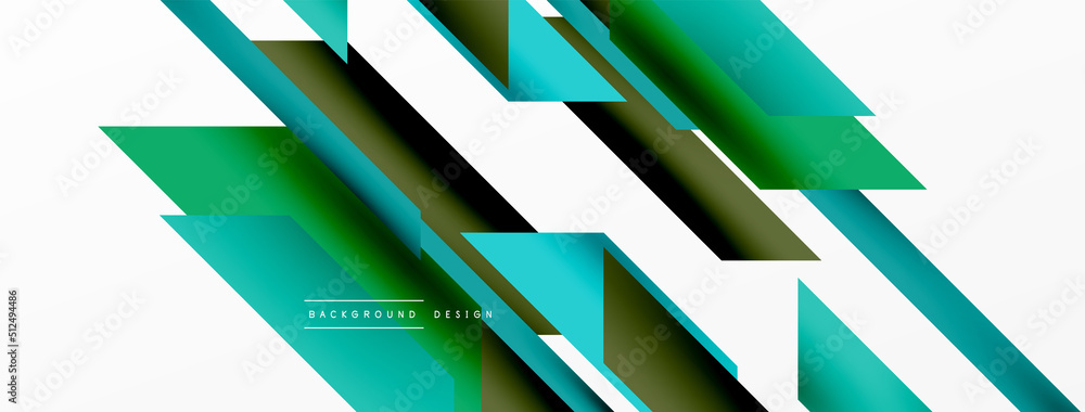 Minimal geometric abstract background. Dynamic 3d lines composition. Trendy techno business template for wallpaper, banner, background or landing Minimal geometric abstract background. Dynamic 3d lines composition. Trendy techno business template for wallpaper, banner, background or landing