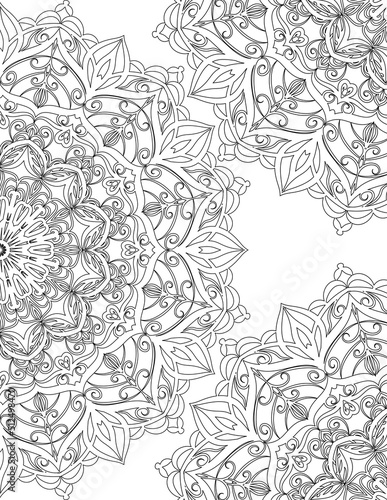 Coloring page for adults beautiful Mandala 