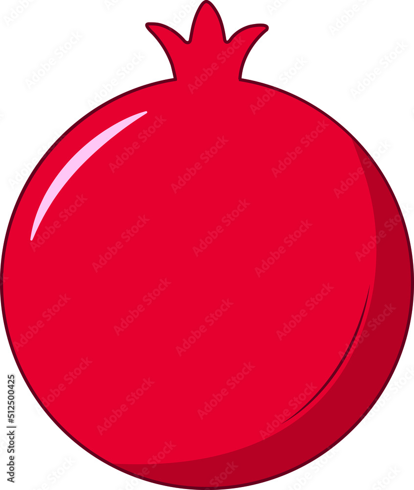 An Isolated and Fresh Pomegranate Vector Illustration An Isolated and Fresh Pomegranate Vector Illustration