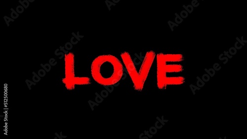 Red inscription Love. Relationship symbol. Congratulations on the holiday. Great feeling. Sympathy and love. Red blood. The medicine. Life.