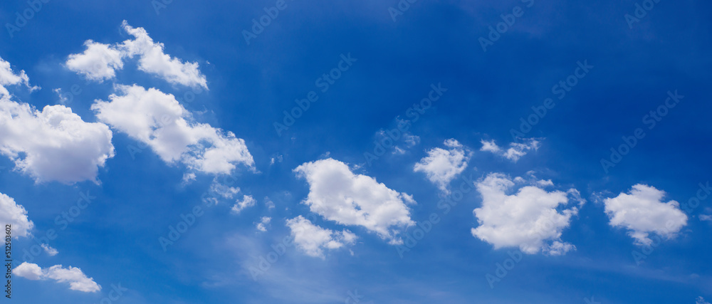 white clouds and blue sky background, wide angle view white clouds and blue sky background, wide angle view